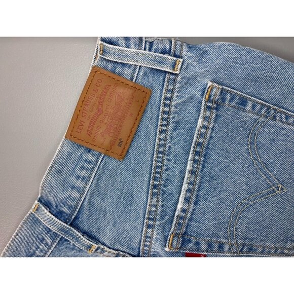 Levi's Premium women's 26W 501 cutoff button fly high rise denim jean shorts - Picture 7 of 9